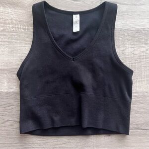 90 Degree By Reflex Black Fitted Crop Tank Top